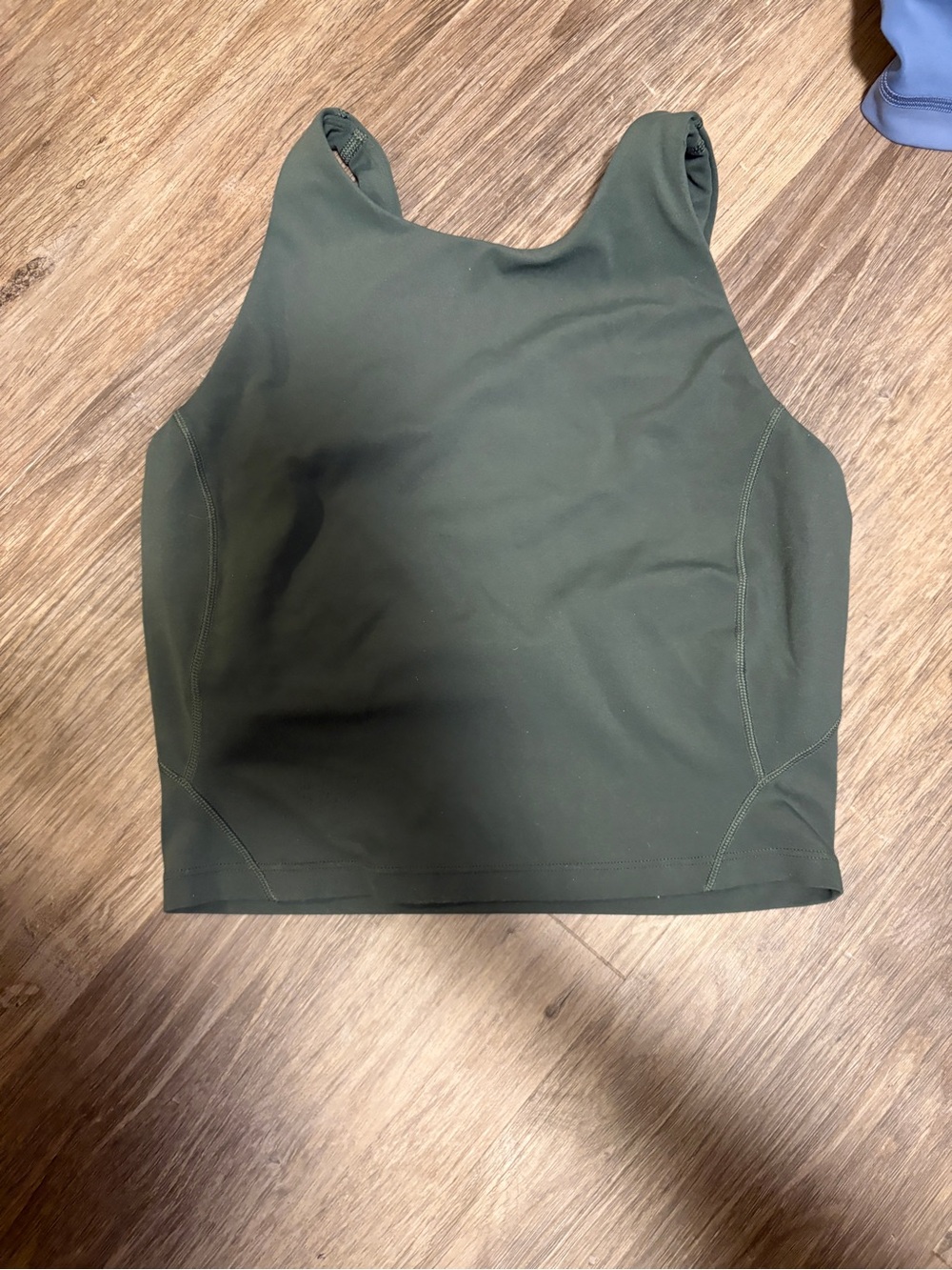 lululemon athletica Olive Green Crop Sports Bra - Scoop Neck - Picture 2 of 2